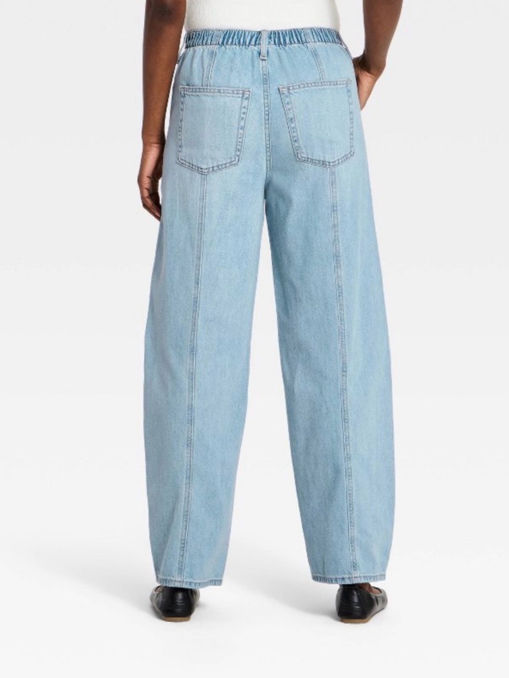 NWT Universal Thread High Rise Drawstring Soft Utility Jeans - Picture 2 of 5